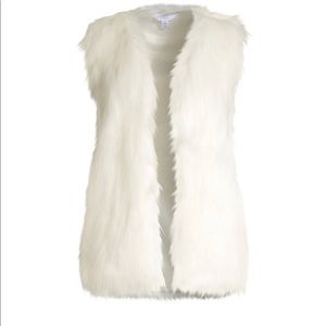 White Faux Fur Vest